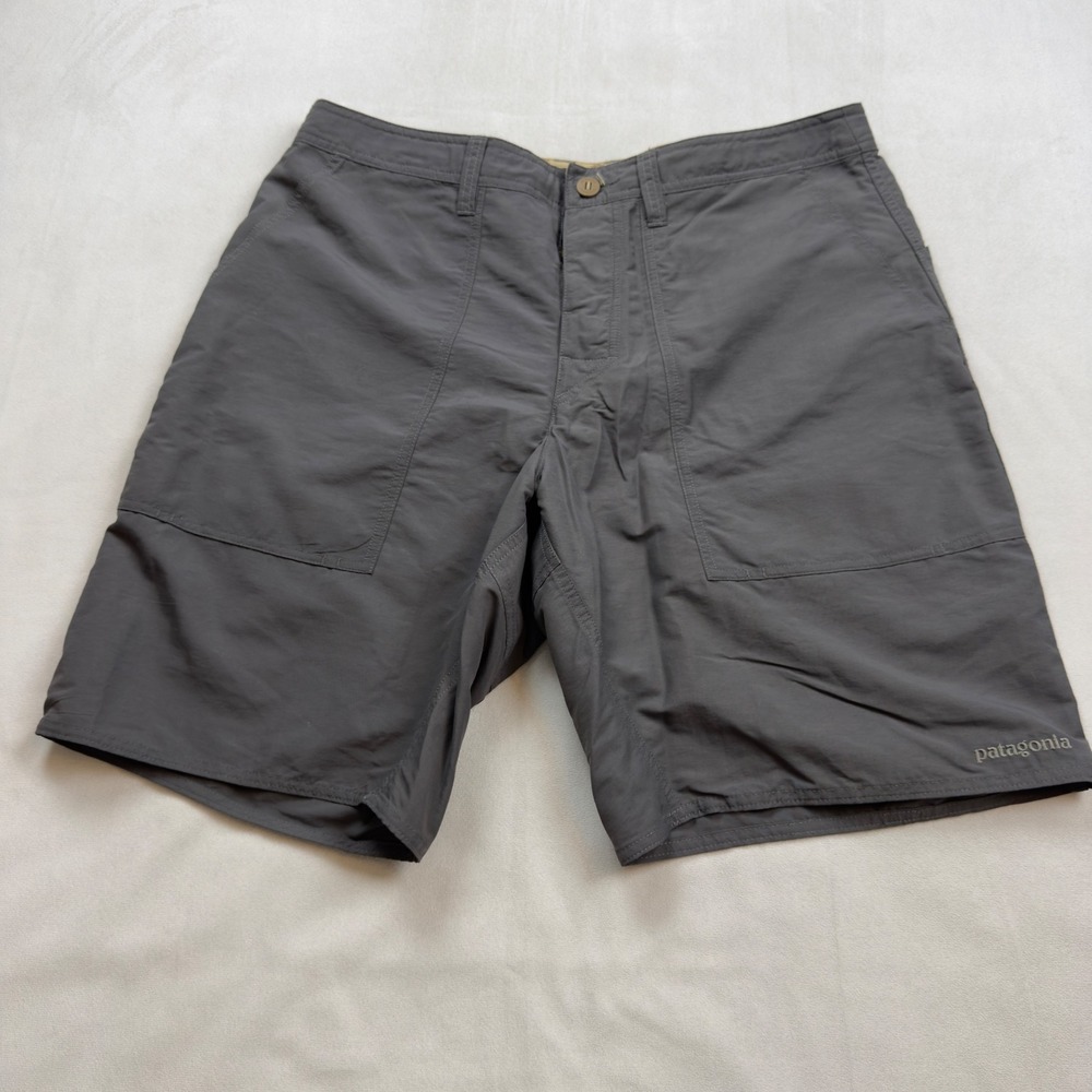 Patagonia Mens 36 Wavefarer Stand Up Shorts 2.0 Grey Nylon Hiking Climbing 86586